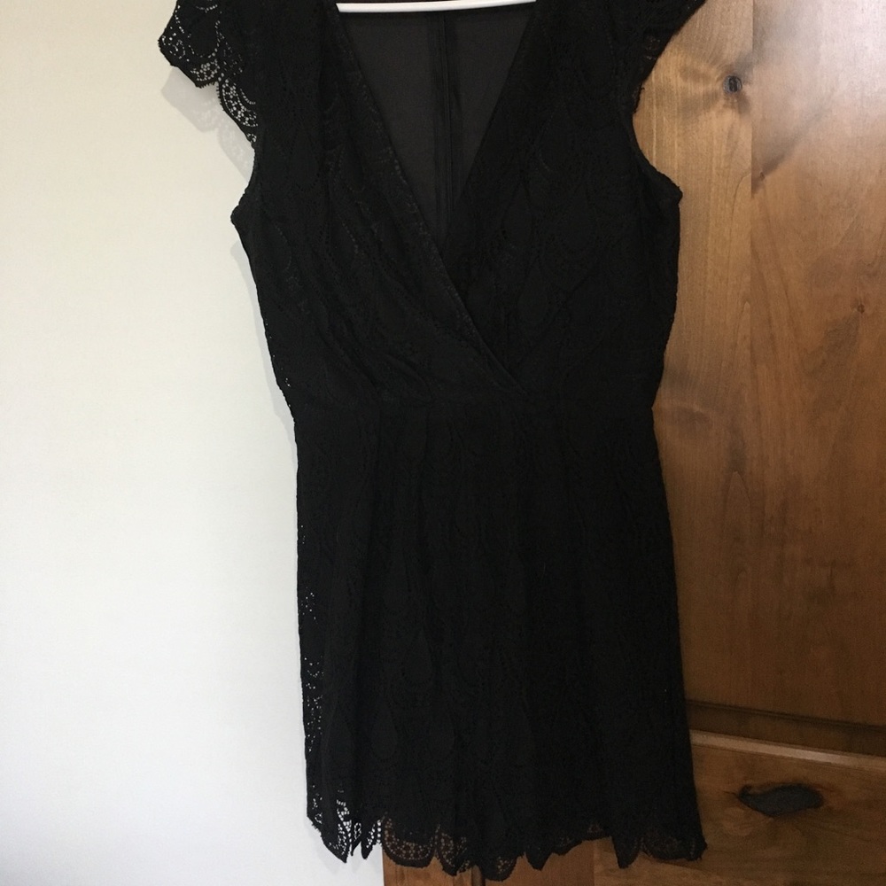 Black lace romper